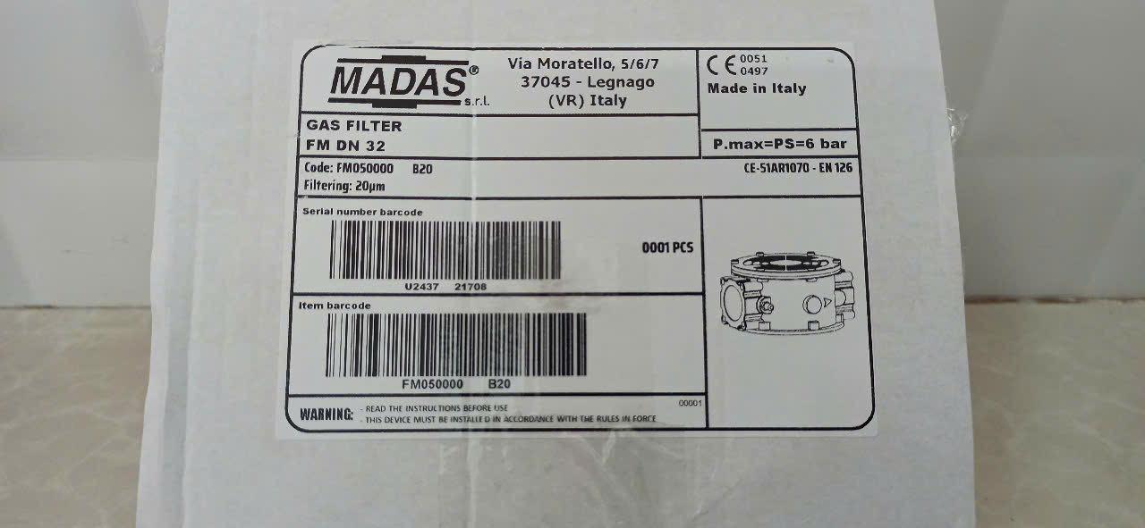 lọc gas madas